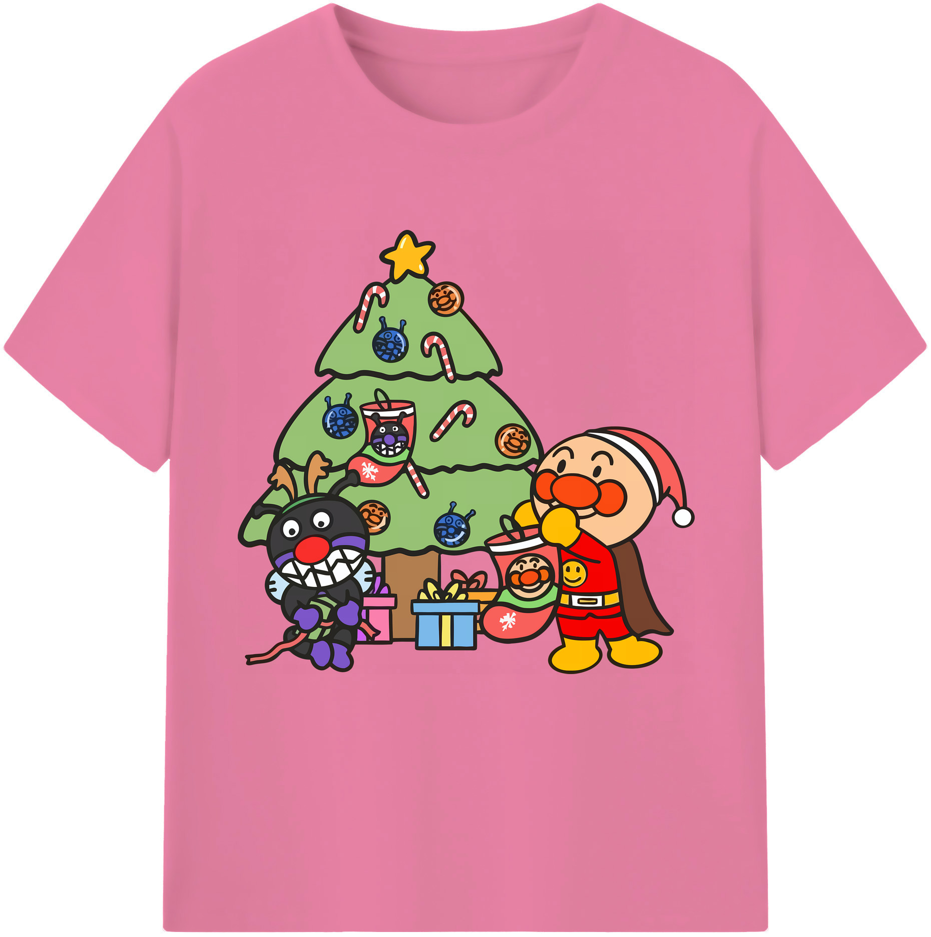 （画像用） アンパンマン Anpanman 綿100％半袖Tシャツ（フロントプリント）